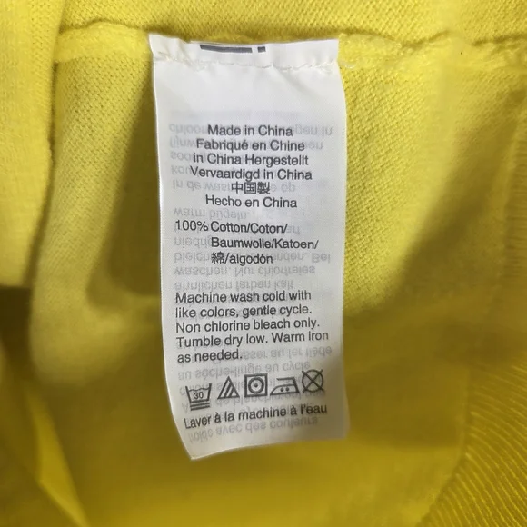 J. Crew Yellow Cardigan Sweater Size S Long Sleeve Button Up Crew Neck Cotton - Picture 12 of 15